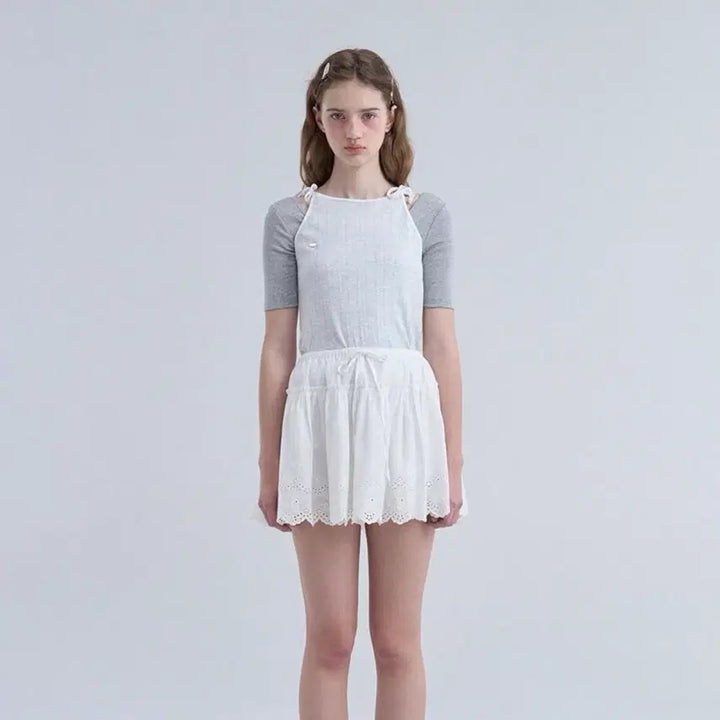 [BUNJANG] OEF Flower Embroidery Mini Skirt / 새상품) 오이에프 OEF 미니 스커트 129,000