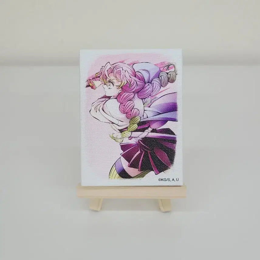[BUNJANG] Demon Slayer Hashira Training Arc Mitsuri Mini Canvas Stand / (*마지막 가격) 귀멸의칼날 하시라전 기둥전 미츠리 미니 캔버스 마그넷
