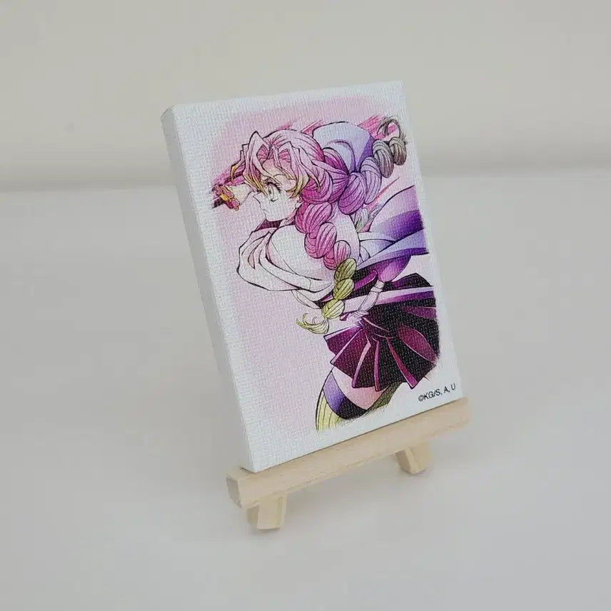 [BUNJANG] Demon Slayer Hashira Training Arc Mitsuri Mini Canvas Stand / (*마지막 가격) 귀멸의칼날 하시라전 기둥전 미츠리 미니 캔버스 마그넷