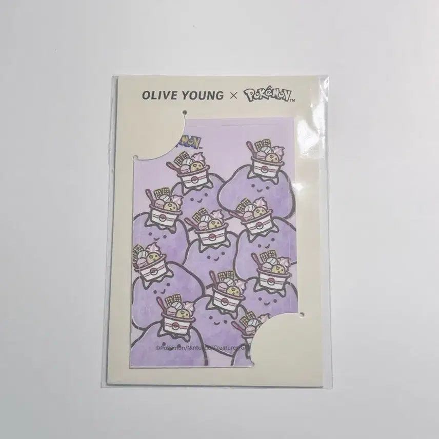 [BUNJANG] Pokemon Metamon Card Cover Sticker / 올리브영 딜라이트 메타몽 포켓몬스터 카드 커버 스티커