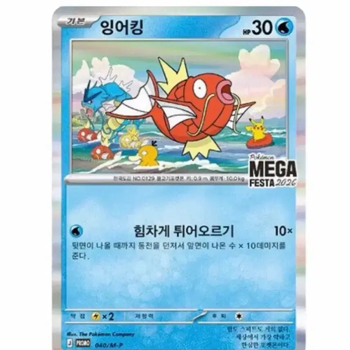 [BUNJANG] Pokemon Promo Card Magikarp MEGA FESTA / 포켓몬 프로모 카드 잉어킹 MEGA FESTA 2026