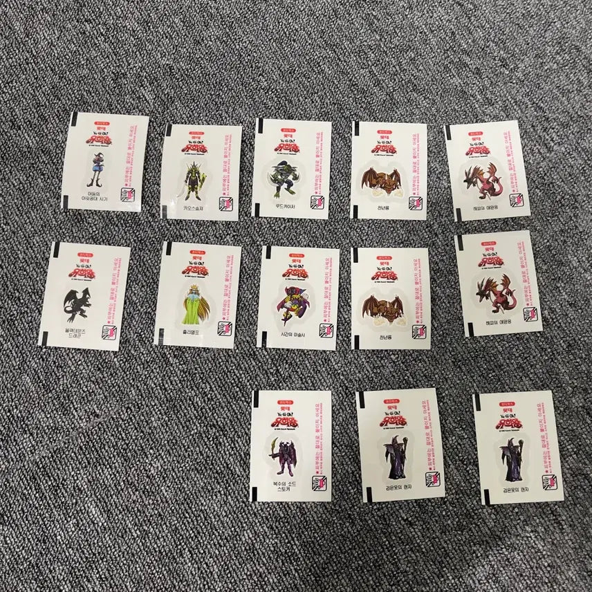 [BUNJANG] Yu-Gi-Oh! Lotte Gum Sticker Collection 23 Cards / 유희왕 롯데껌 판박이 23장 판매 (2000년 초반 발매)