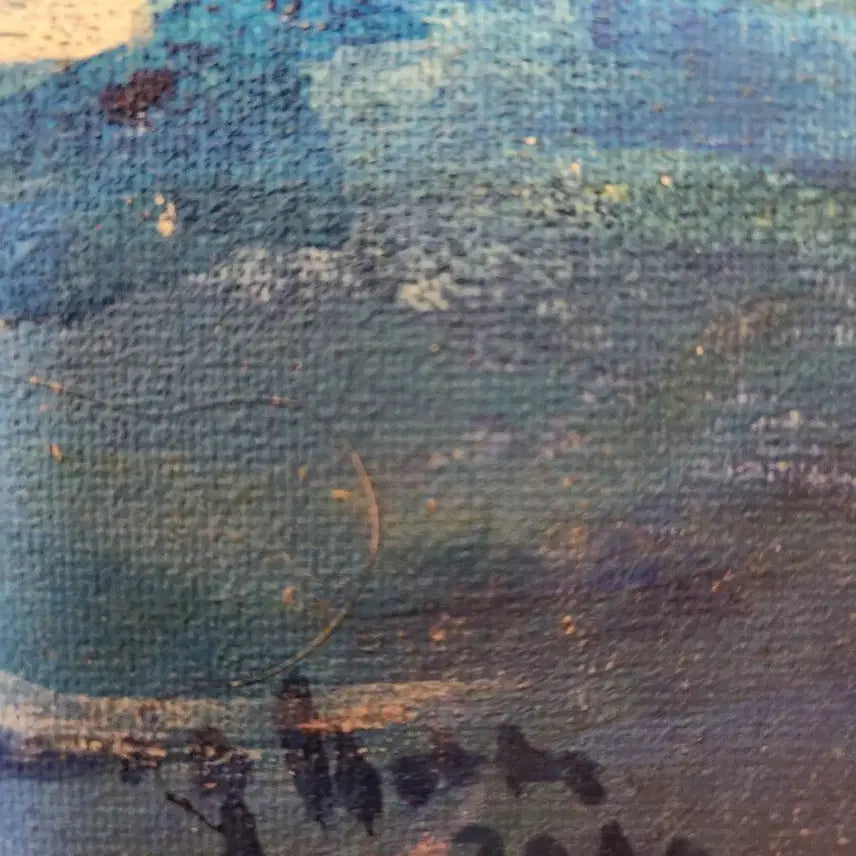 [BUNJANG] Jeong Young-hee "Deep Sea Narrative" 2010 Vintage Seascape Oil Painting / [정영희 작가] 깊은 바다의 서사, 2010년작 빈티지 해경 유화