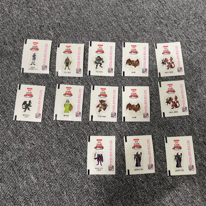 [BUNJANG] Yu-Gi-Oh! Lotte Gum Tattoo Stickers Bundle Set (Early 2000s) / 유희왕 롯데껌 판박이 (2000년 초반 발매)
