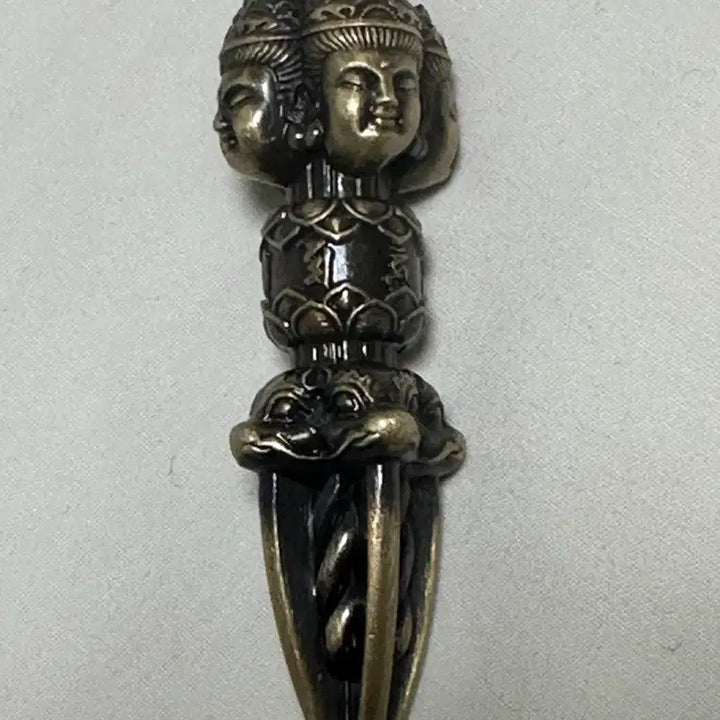[BUNJANG] Vintage Vajra Pendant Antique Bronze Ornament / 새상품 사존불 금강저 골동품