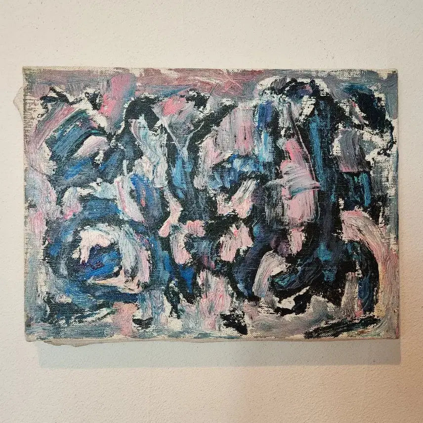 [BUNJANG] Jung Young Hee "Gunsang" Abstract Oil Painting on Linen Canvas (4-go) / [정영희 작가] 짙은 서정의 시간, 4호 추상화 원화 "군상"