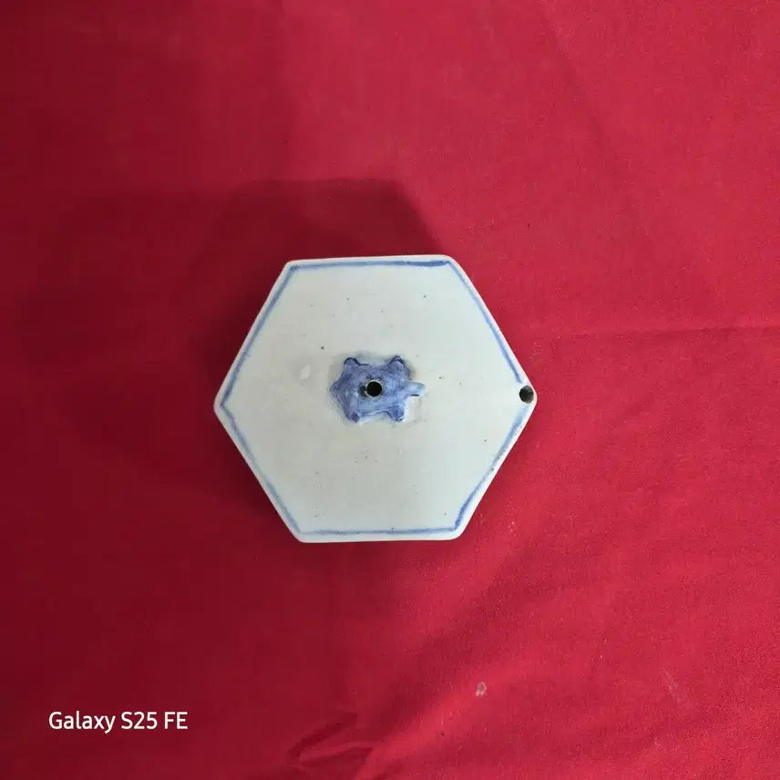 [BUNJANG] White Porcelain Hexagonal Inkstone Holder / 백자6각연적