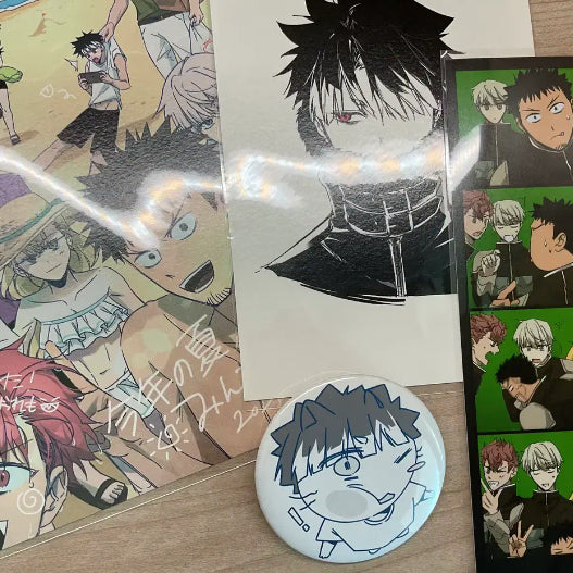 [BUNJANG] Kaiju No. 8 Postcard, Four-Cut Photo, and Can Badge Bundle Set / 괴수8호 비공굿 나루미호시나카프카레노키코루미나 등 엽서 네컷 캔뱃지 일괄