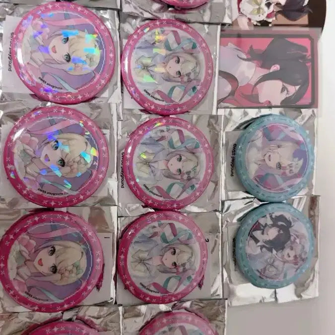[BUNJANG] NIDcGIRL Can Badge Bundle Set Photocard / 원가 이하 아메 캔뱃지 포함 )니디걸 캔뱃지 특전 포카 일괄