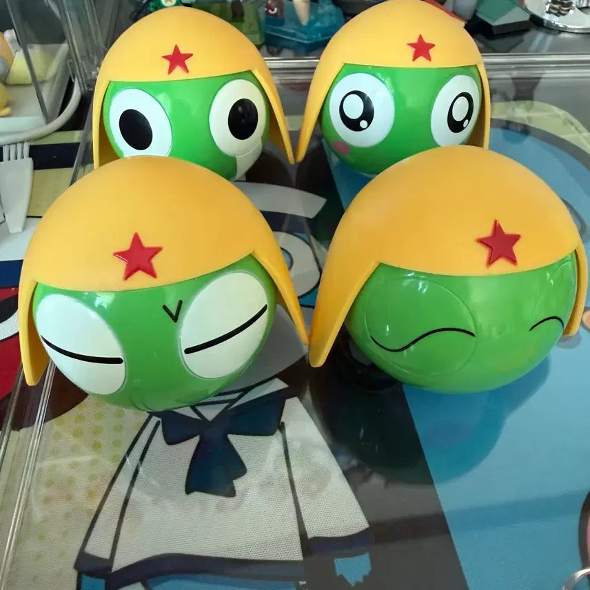 [BUNJANG] Keroro Kerocel Head Figure Topper Set / 케로로 캬라셀 헤드