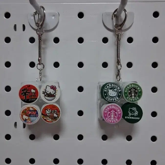 [BUNJANG] Hello Kitty Starbucks Ramen Keycap Set / 헬로키티 스타벅스 키캡 / 헬로키티 라면키캡