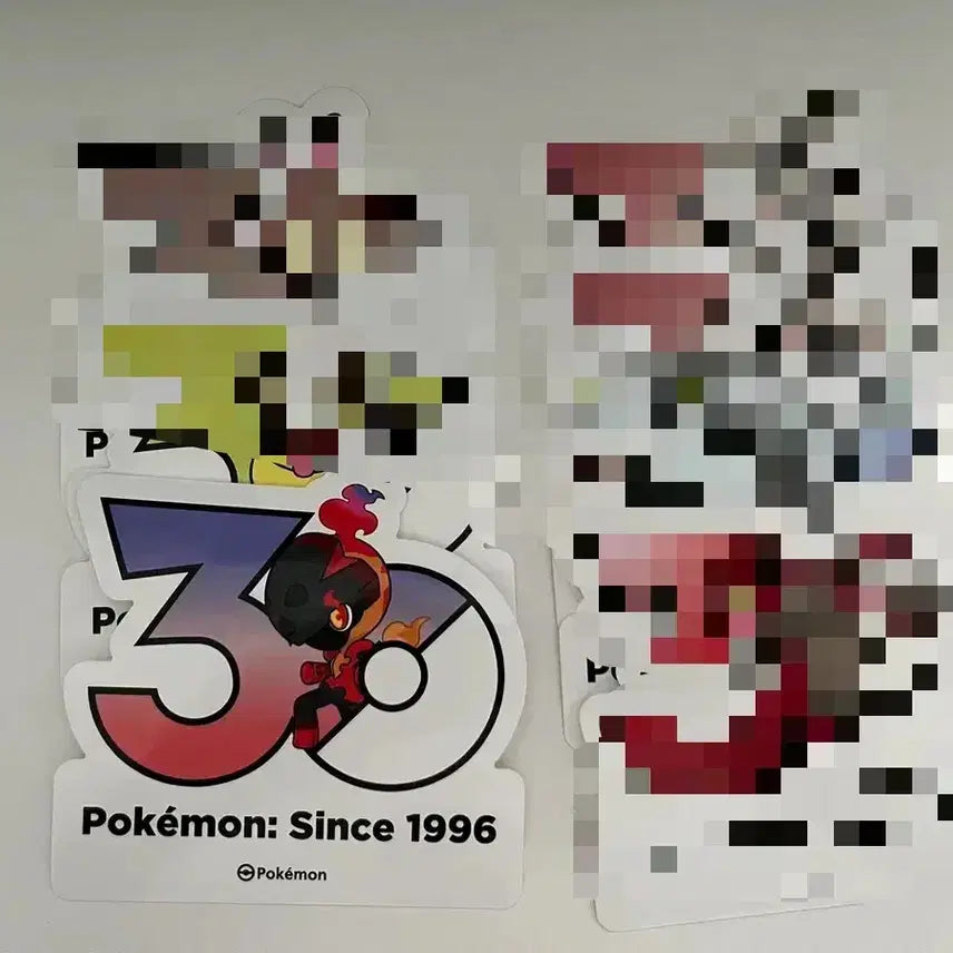 [BUNJANG] Pokemon 30th Anniversary Sticker - Monpachi, Korrice, Carbon / 멍파치, 꼬리선,  카르본 [포켓몬 30주년 스티커]