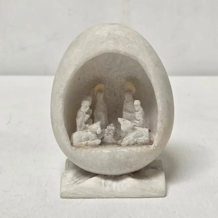 [SOLD OUT] 70년대 유럽성당 대리석 돌조각 재질 부활절 달걀 예수탄생 가톨릭