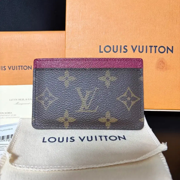 [BUNJANG] Louis Vuitton Monogram Fuchsia Card Holder / [정품,풀구성] 루이비통 모노그램 푸시아 카드지갑