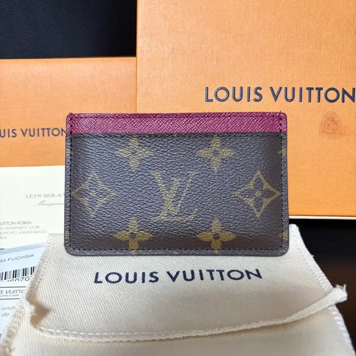 [BUNJANG] Louis Vuitton Monogram Fuchsia Card Holder / [정품,풀구성] 루이비통 모노그램 푸시아 카드지갑