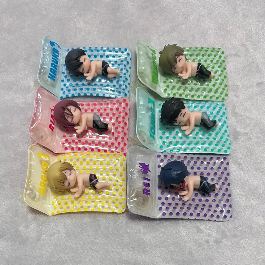 [BUNJANG] Free! Rin Sosuke Haruka Chara Puka Figure Set / Free! 프리! 린 소스케 하루카 캬라푸카 피규어 3탄 6개 일괄