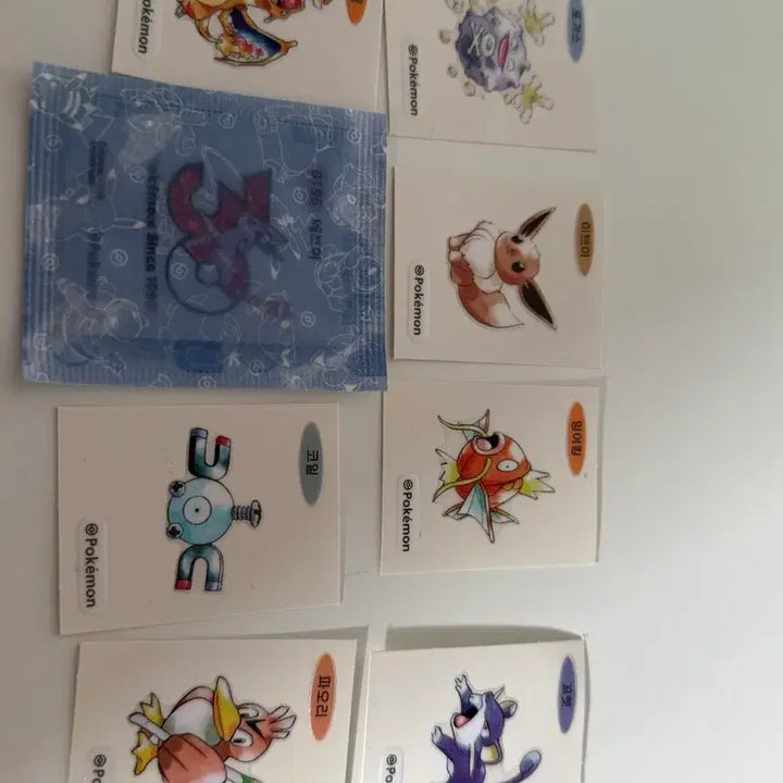 [BUNJANG] Pokemon Stickerset (Ddacuji) / 또가스 이브이 잉어킹 꼬렛 리자몽 에브이 코일 파오리 캥카 띠부실