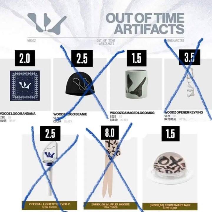 [BUNJANG] WOODZ Concert MD Beanie, Scarf Hoodie, Keyring / WOODZ 우즈 콘서트 엠디 굿즈 응원봉 비니 머플러 후디 키링