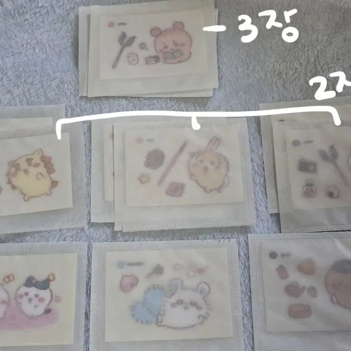[BUNJANG] Cheeky Friends &amp; Tiny Animals Ttibu Seal Bundle Set / 올리브영 치이카와 먼작귀 띠부씰 일괄