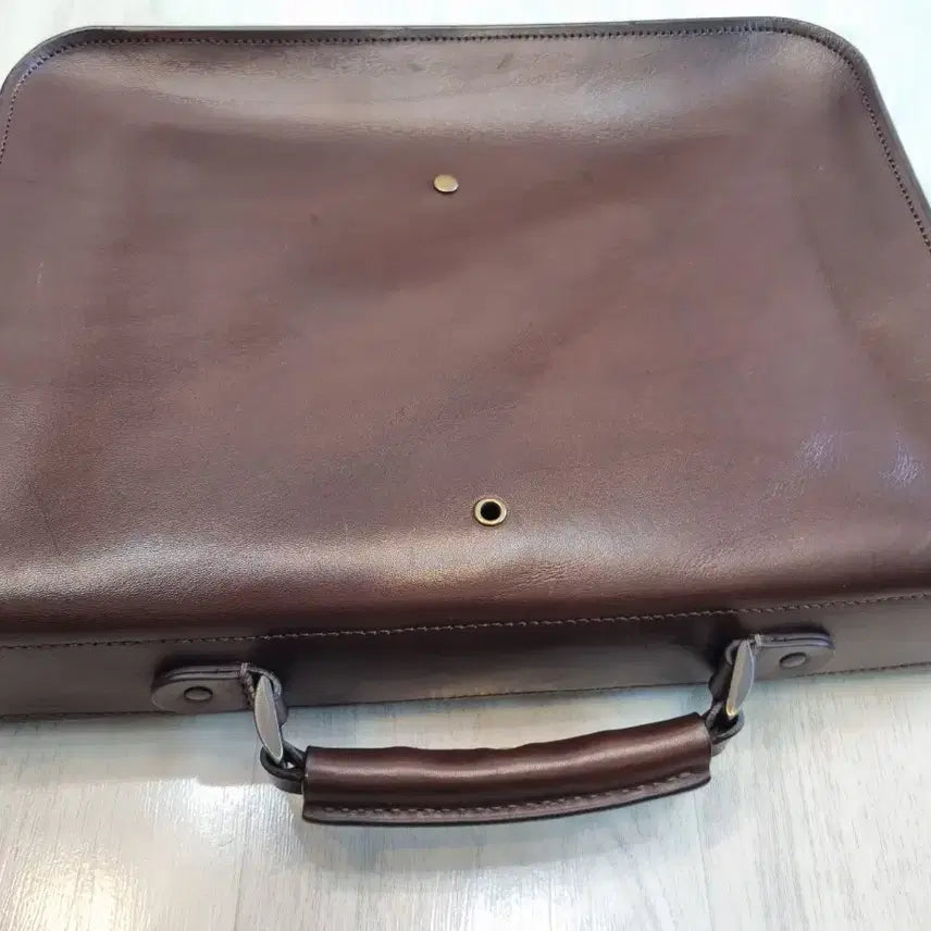 [BUNJANG] Briv Briefcase/Document Laptop Bag in Brown Leather / 브라운가죽  브리브케이스/서류 노트북가방