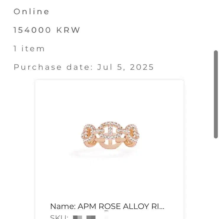 [BUNJANG] APM Monaco Marine Ring Gold / apm monaco 마린 링 반지 apm 모나코