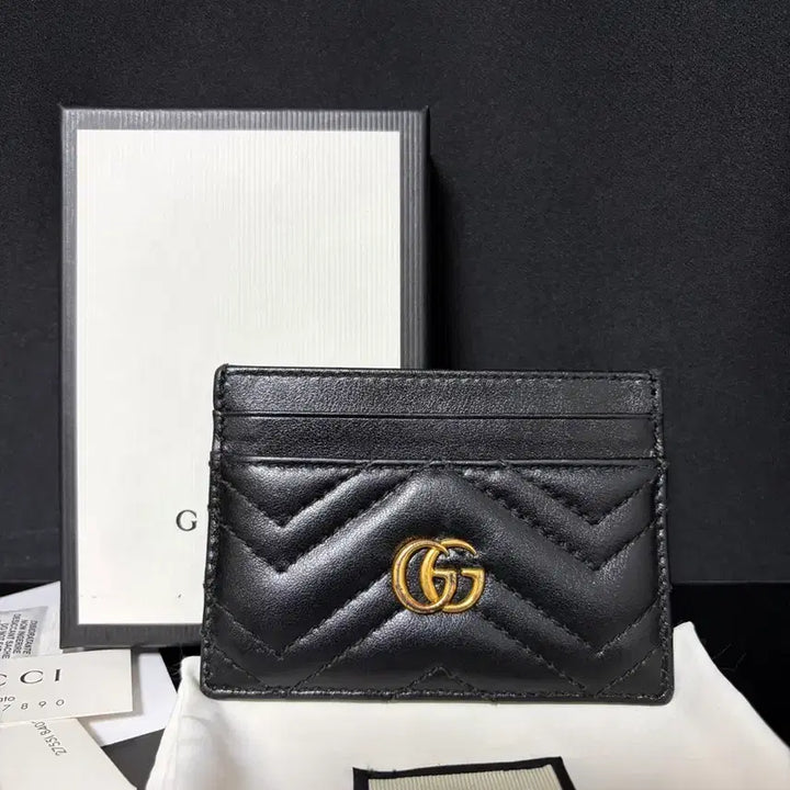 [BUNJANG] Gucci Marmont Card Holder Black / [정품,풀구성] 구찌 마몽 카드지갑