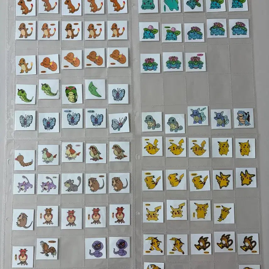 [BUNJANG] Pokemon Ddakji Stickers (Tteumboseal) - Old Version, 1999 Shiny / 포켓몬 띠부씰 구버전 뗀씰 99년도 샤니 띠부