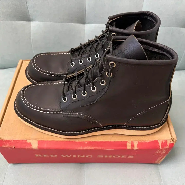 [BUNJANG] Red Wing Moc Toe 9075 Black Leather Boots 280 (10D) / 레드윙 목토 9075 블랙 280 (10D)