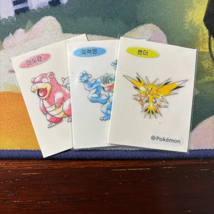 [BUNJANG] Pokemon Stickers Set (Golduck, Zapdos) / 포켓몬 띠부씰 야도란 괼력몬 썬더 세트
