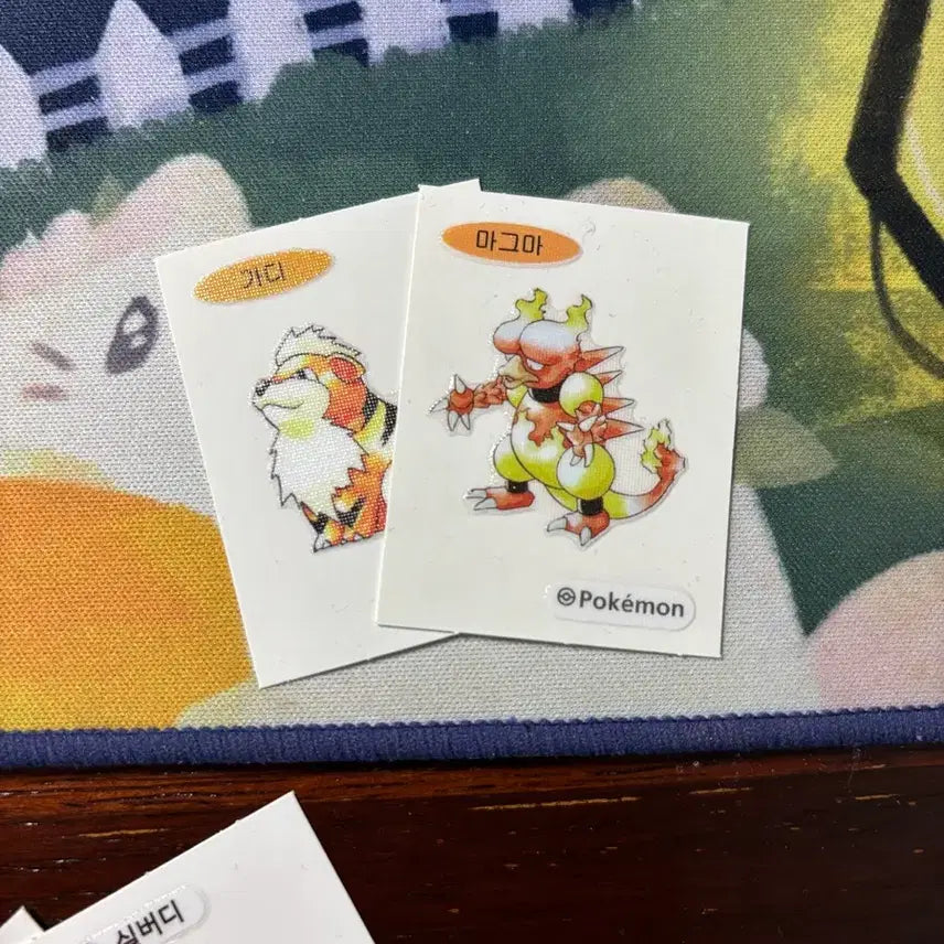 [BUNJANG] Pokemon 1st Gen Fire Type Set Stickers / 포켓몬 띠부씰 1세대 불꽃깡패세트