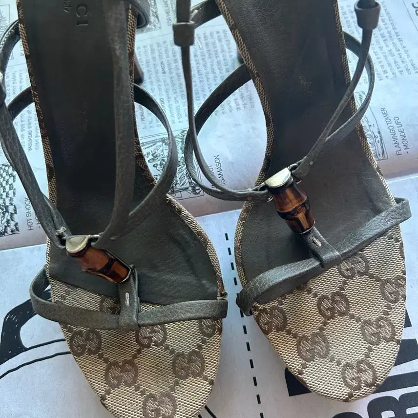 [BUNJANG] Gucci Bamboo Strap Sandals (Size 38) / 정품*구찌 뱀부 스트랩 샌들 38