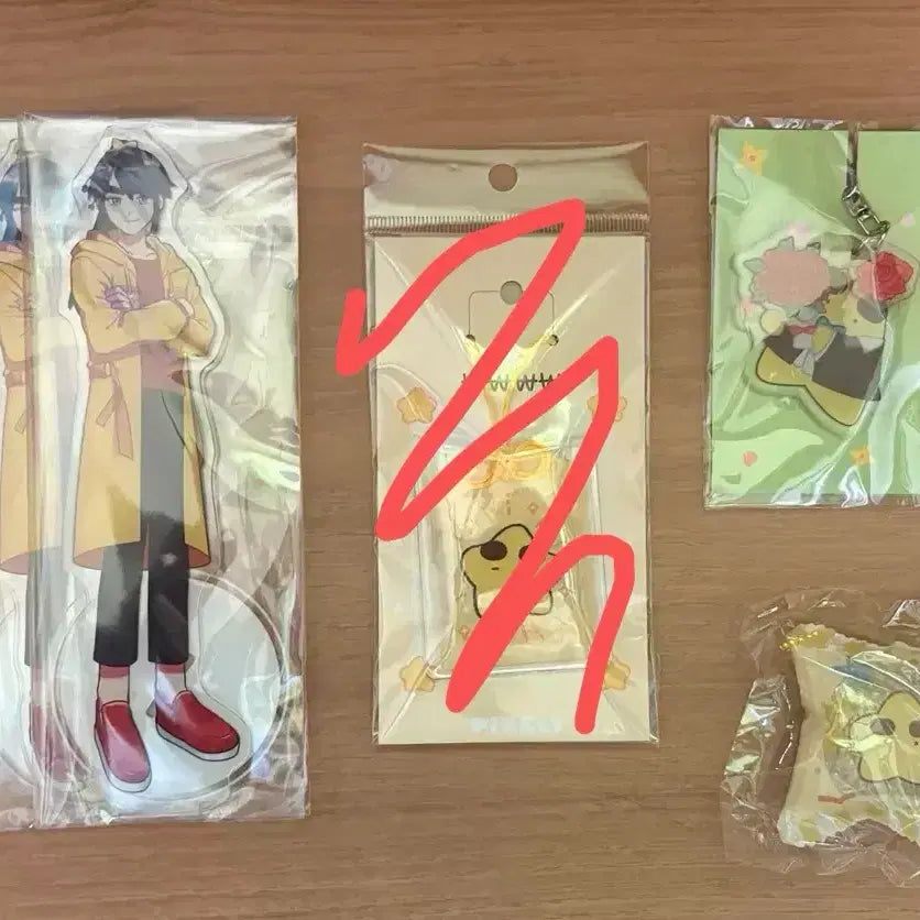 [BUNJANG]  잠뜰 Pixel Art Acrylic Stand &amp; Keychain Bundle / 잠뜰 픽셀리 굿즈 각별