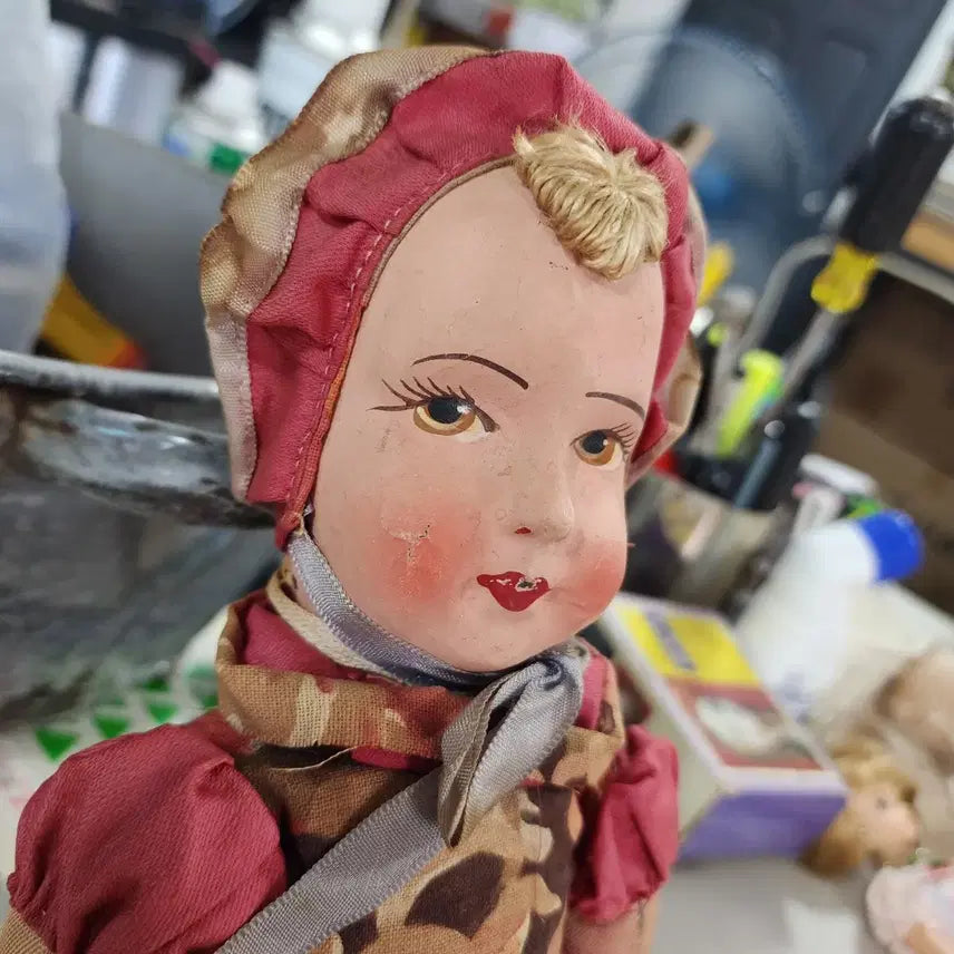 [BUNJANG] Vintage Handmade Doll 39cm / 오래된 빈티지 핸드메이드 인형 39cm