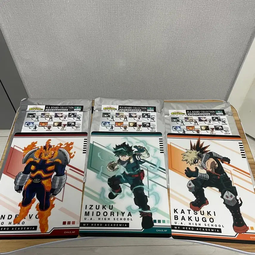 [BUNJANG] My Hero Academia Pla-Board Set (Deku, Bakugo, Endeavor) / 나의 히어로 아카데미아 프라보드 Pla-Board 미도리야,바쿠고,엔데버