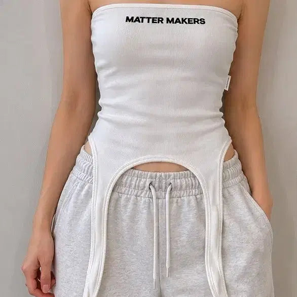 [BUNJANG] Mattermakers Ribbed Tank Top White / mattermakers 골지 탱크 탑 화이트