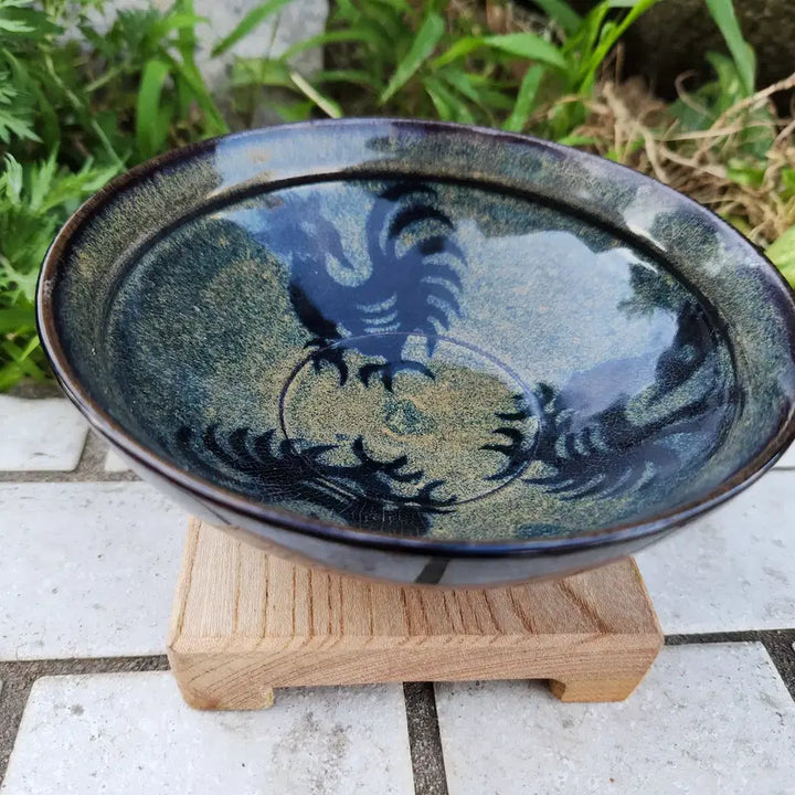 [BUNJANG] Giljuyo Celadon Tea Bowl with Rooster Motif / 길주요 다완입니다.수탉 문양