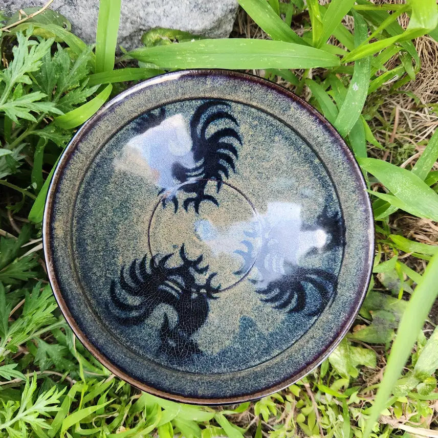 [BUNJANG] Giljuyo Celadon Tea Bowl with Rooster Motif / 길주요 다완입니다.수탉 문양