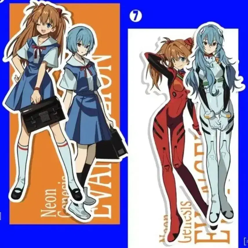 [BUNJANG] Betti Evangelion Asuka &amp; Rei Sticker Set / 베띠님 에반게리온 아스카, 레이 스티커 세트 2개