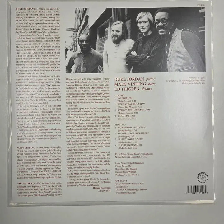 [BUNJANG] Duke Jordan Flight To Denmark LP / 듀크 조던 Duke Jordan-Flight To Denmark lp