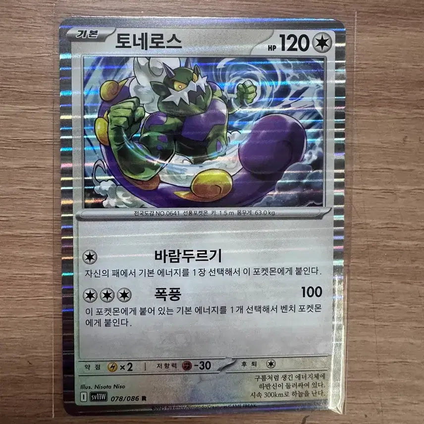[BUNJANG] Pokemon Card Tornadus R / 포켓몬카드 토네로스 R