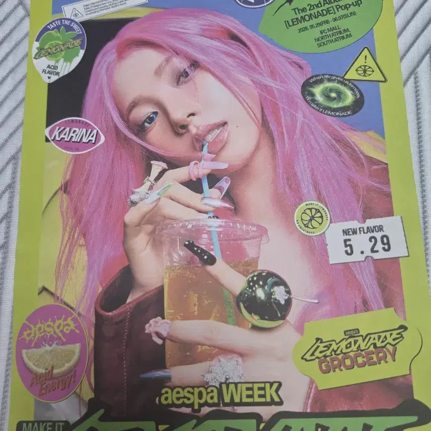 [SOLD OUT] 에스파 레모네이드 캔 키링 4개 세트