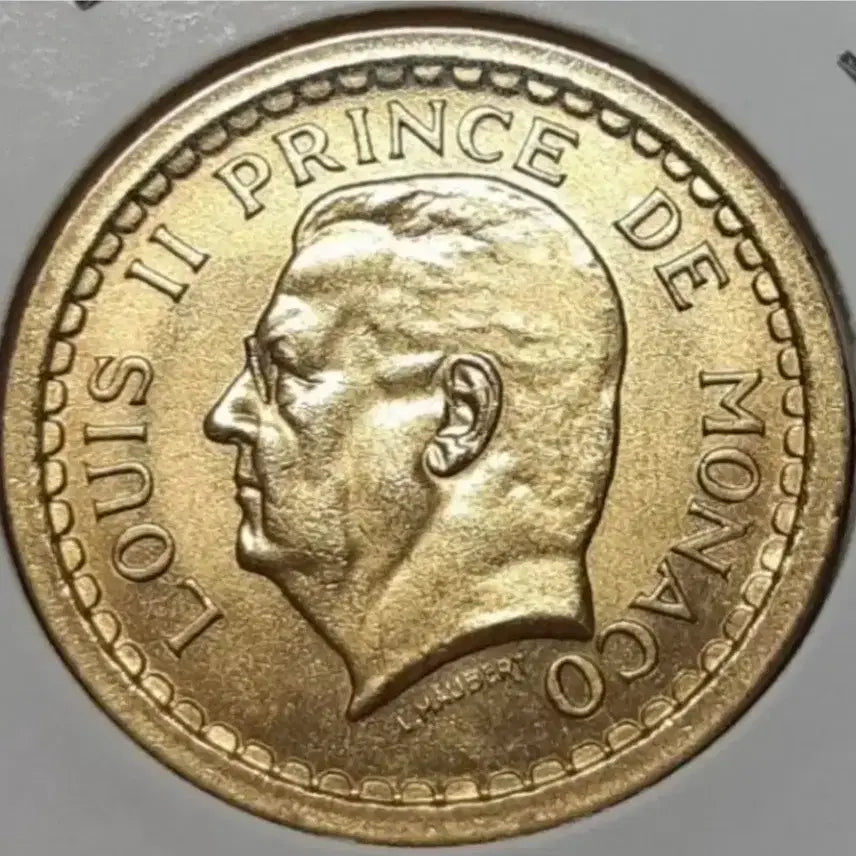 [BUNJANG] Monaco 1943 2 Francs Louis II Unused Coin / 모나코 미사용 루이2세 1943년 2프랑.외국주화 주화 화폐 동전