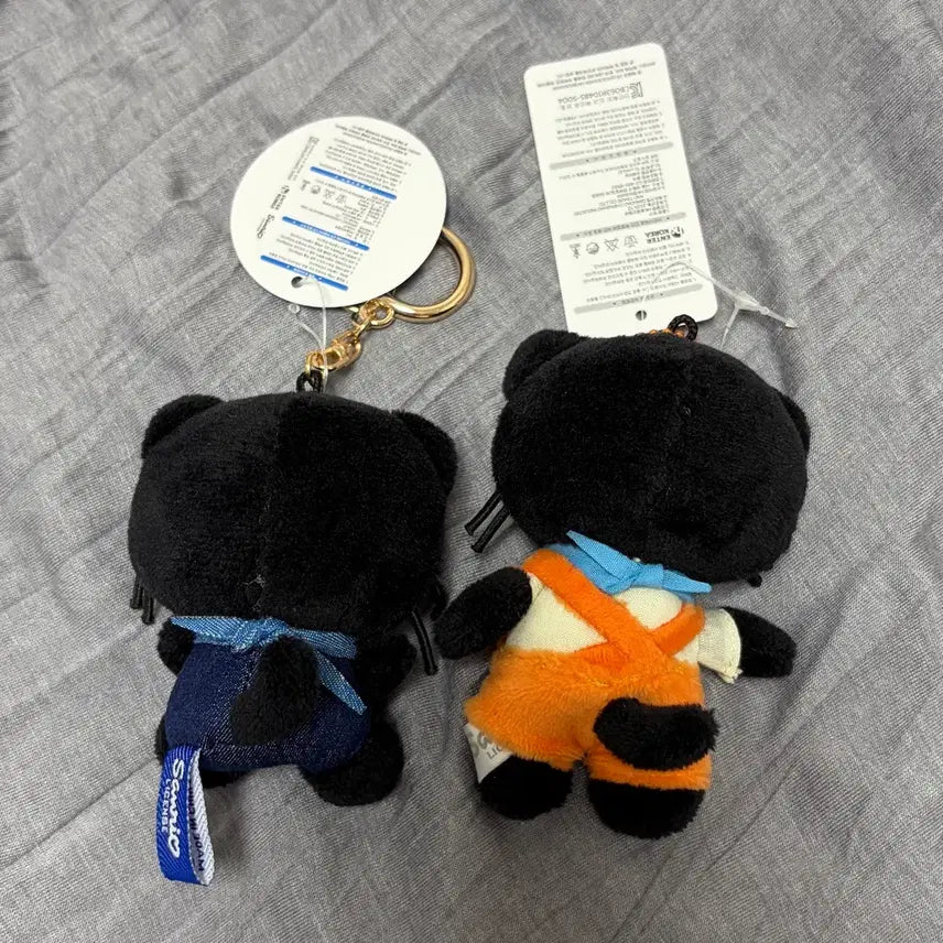 [BUNJANG] Sanrio Chococat Denim Overalls Doll Keyring Set / 할인/일괄) 산리오 초코캣 데님 멜빵 인형 키링 세트 판매합니다.