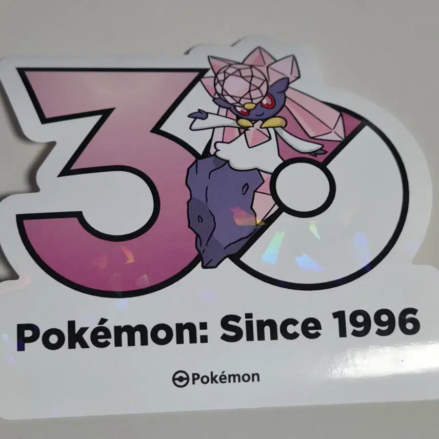 [BUNJANG] Pokemon 30th Anniversary Diancie Logo Sticker / 포켓몬 30주년 로고 스티커 디안시 판매합니다.