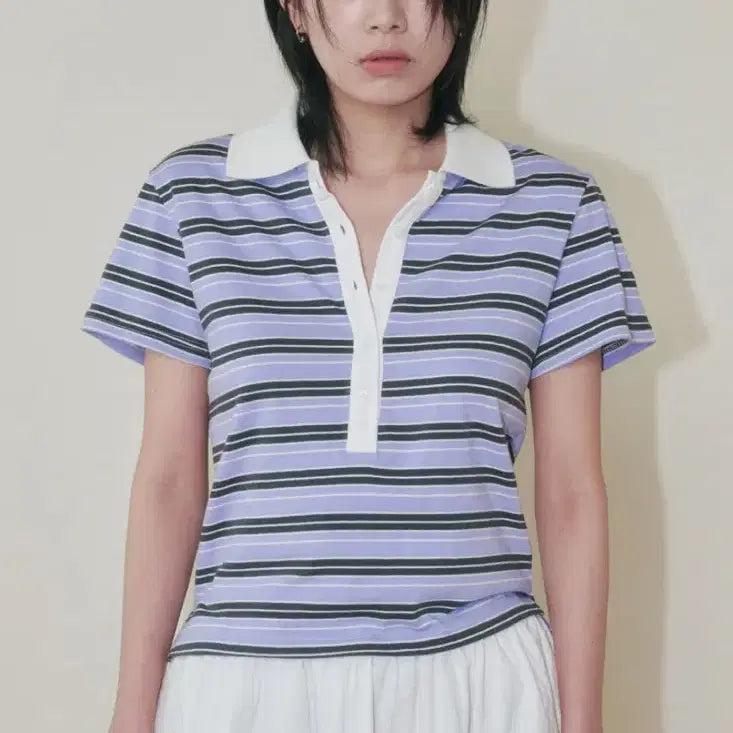 [BUNJANG] Please Project Border Stripe PK T-Shirt / [플리즈프로젝트]BORDER STRIPE PK T-SHIRT