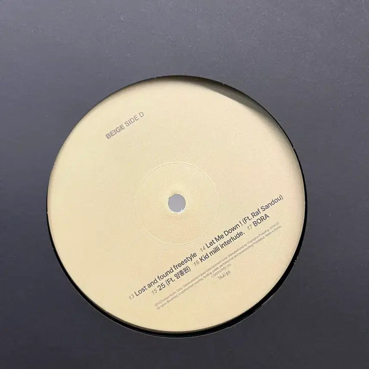 [BUNJANG] Kid Milli Beige Signed LP Record / 키드밀리 베이지 사인반 lp