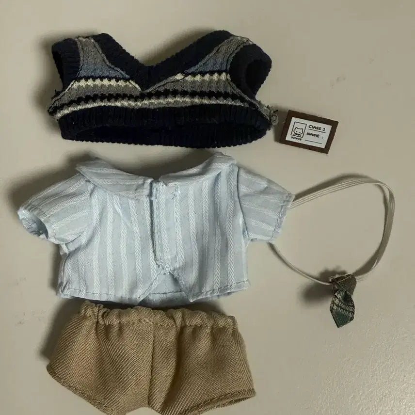 [BUNJANG] Mini School Look 10cm Doll Clothes / 미니스쿨룩 10cm 솜깅 인형옷