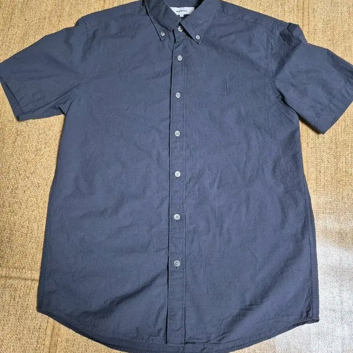 [BUNJANG] Beanpole Short Sleeve Shirt Navy / 빈폴반팔 바스락셔츠 네이비 95ㄷ