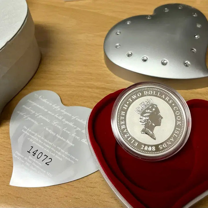 [BUNJANG] 2008 Cook Islands Love is Precious Swan Silver Coin 1 oz 999 Fine Silver / 순은 은화 1온스 실버 백조은화 silver
