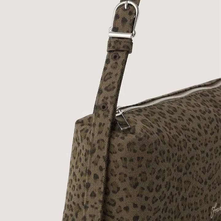 [BUNJANG] Franmeriko Leopard Shoulder Bag (Brown) / (새상품) 프랑메리코 레오파드 숄더백 (브라운)